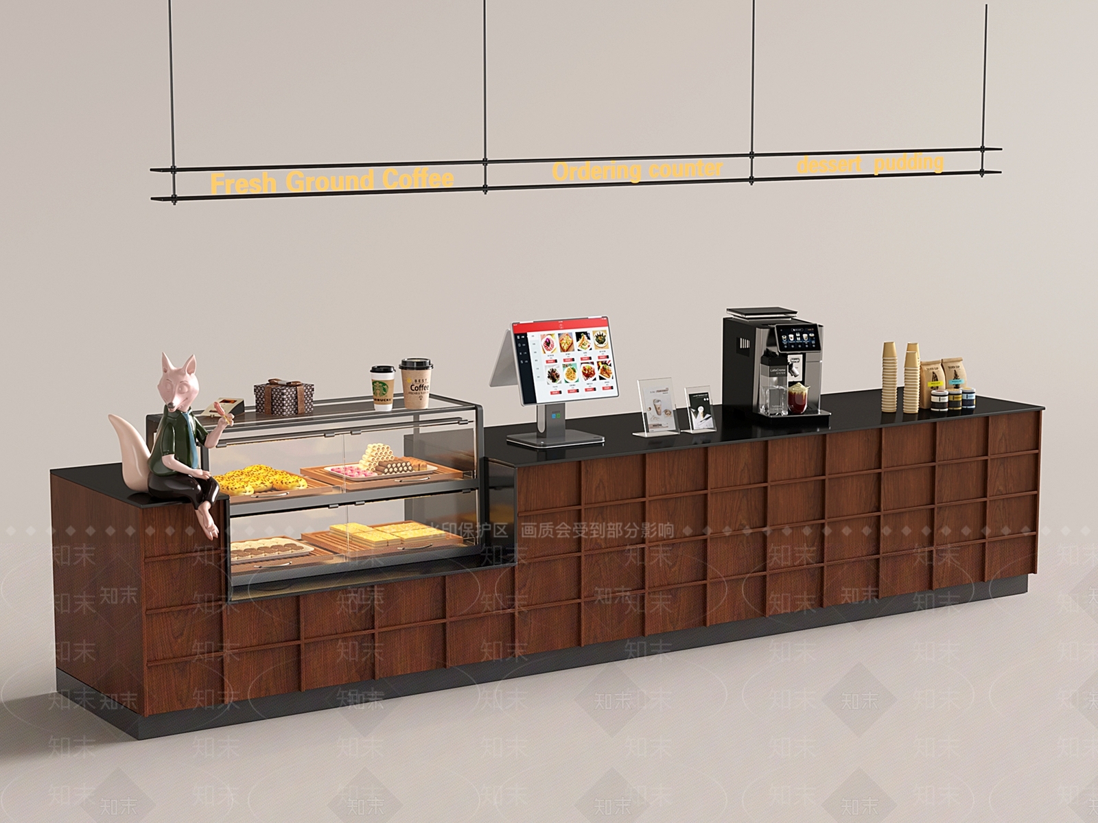 中古侘寂收银台SU模型下载【ID:1201381200】