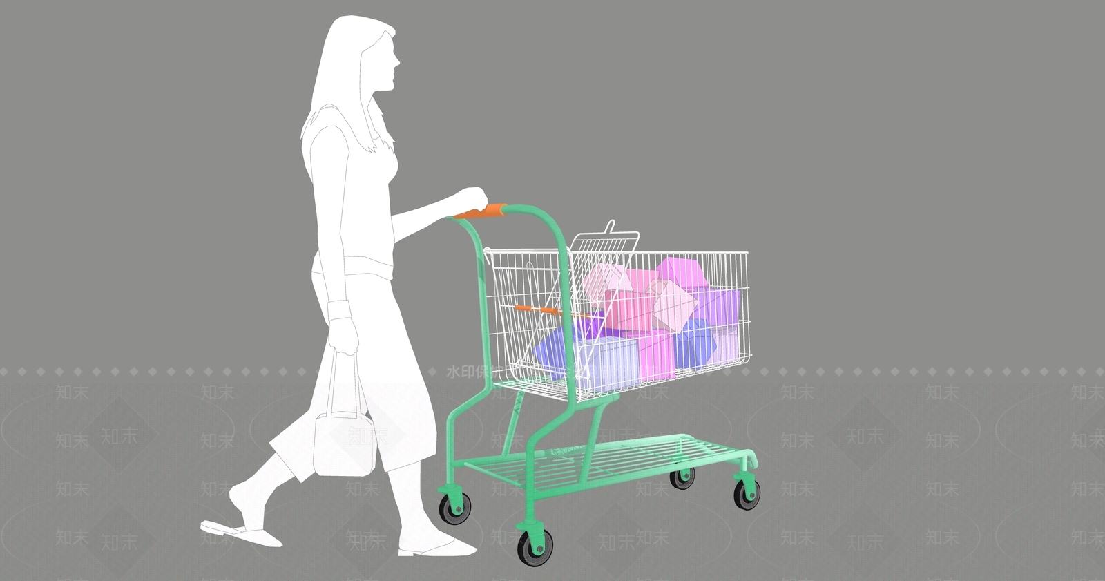 推车SU模型下载【ID:1201381720】