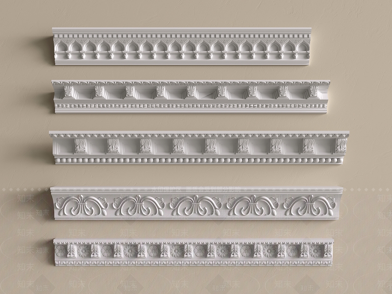 法式欧式线条3D模型下载【ID:1201382420】