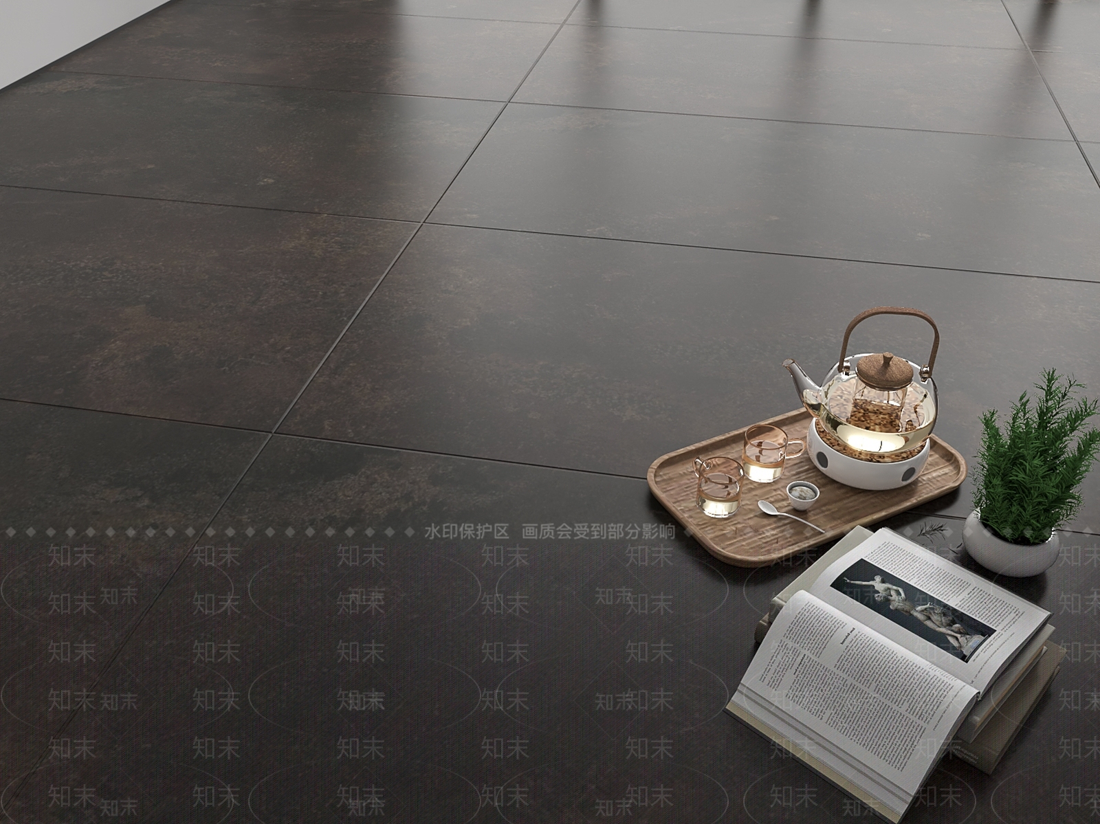 现代复古地砖3D模型下载【ID:1201385851】