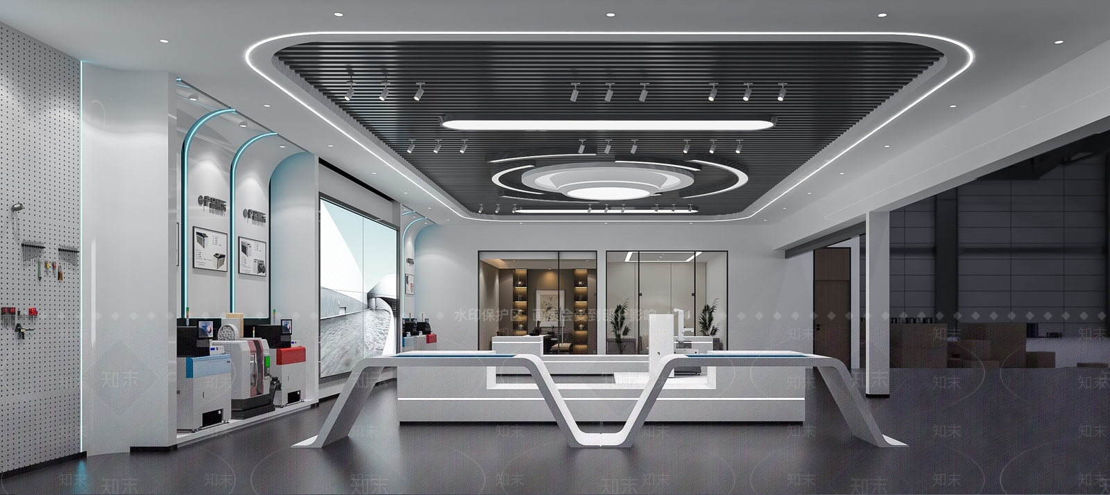 现代工业科技展厅3D模型下载【ID:1201386696】