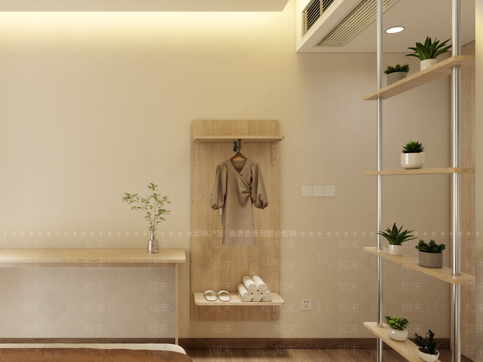 现代酒店客房SU模型下载【ID:1201390675】