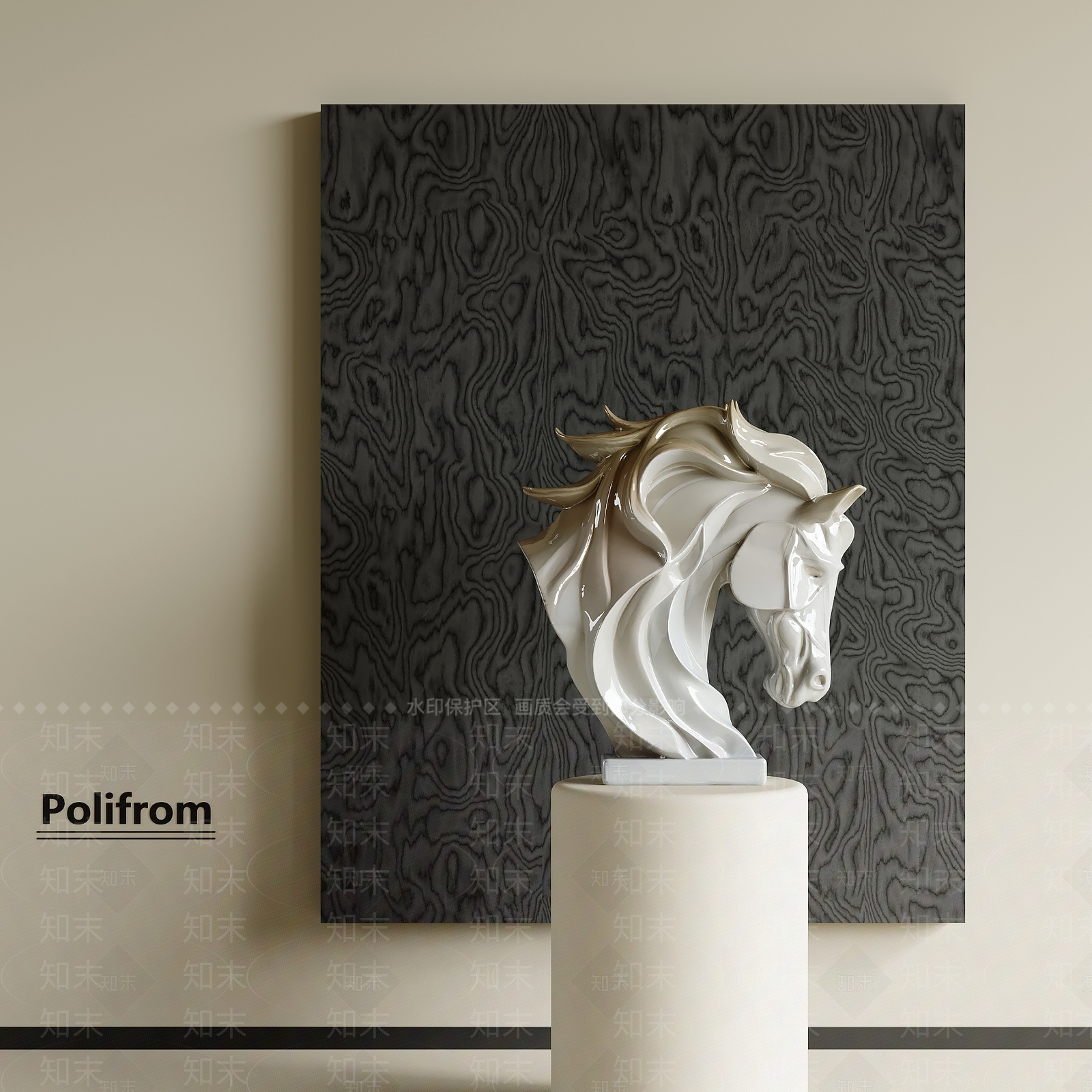 现代中古雕塑摆件SU模型下载【ID:1201387979】