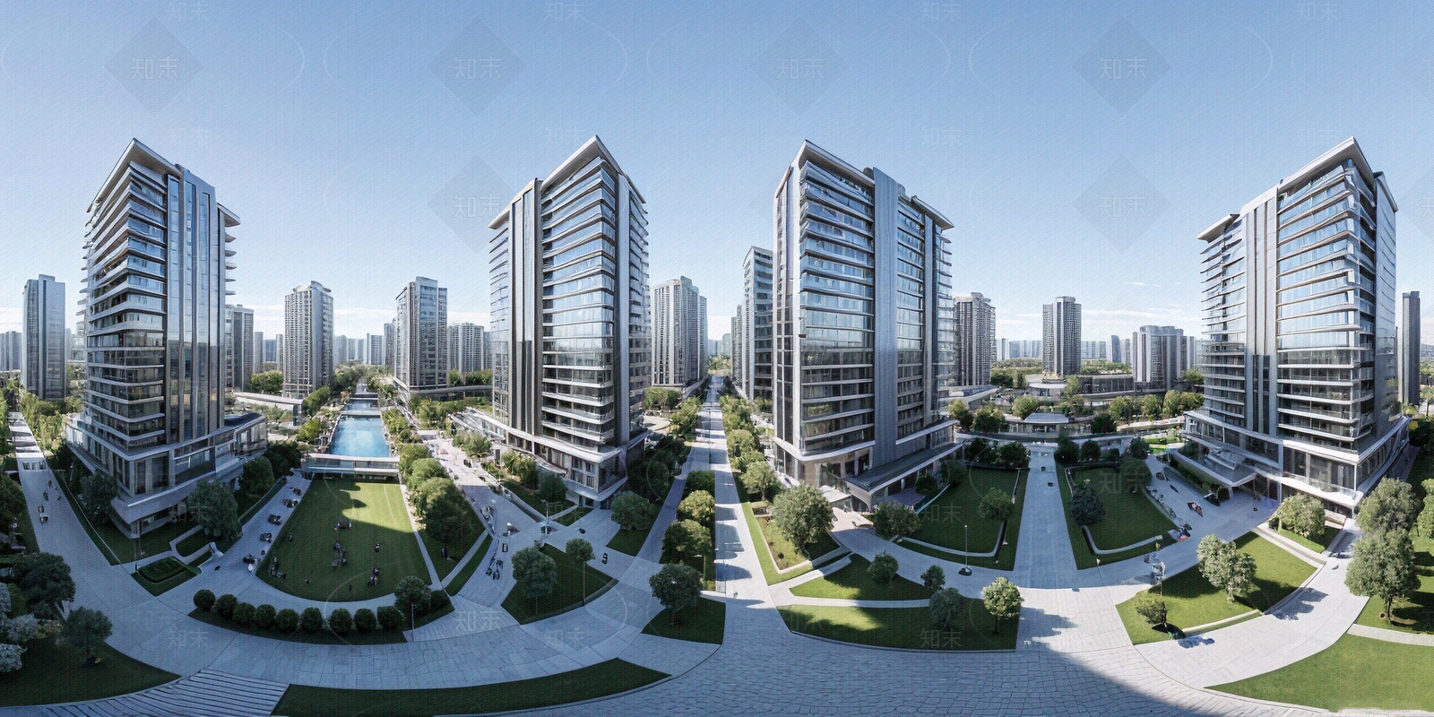 现代小区HDR贴图下载【ID:1201388738】