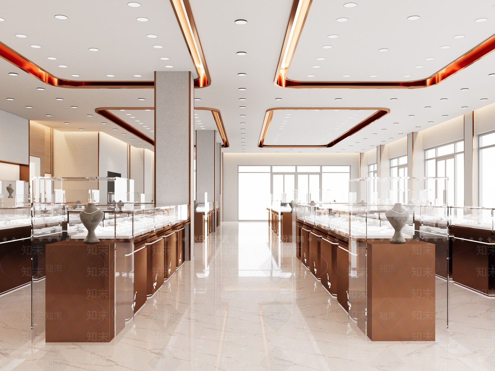 现代轻奢珠宝店3D模型下载【ID:1201389998】