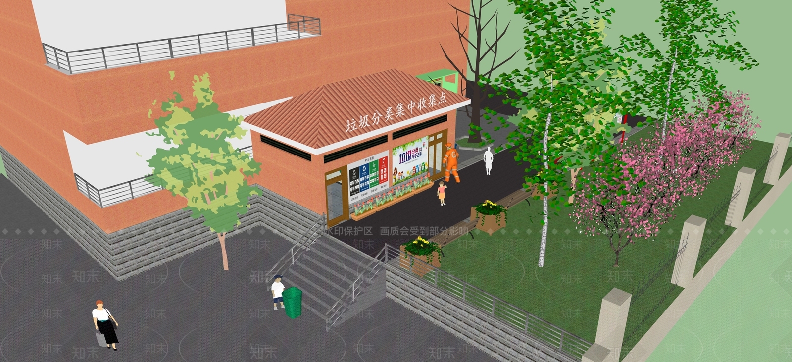 简约小公建SU模型下载【ID:1201389901】
