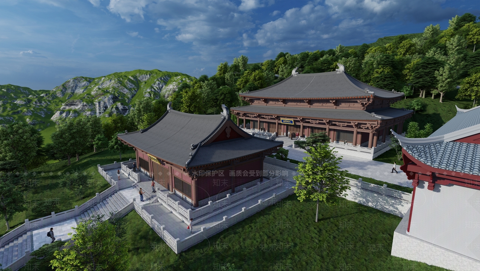 中式其他公共建筑SU模型下载【ID:1201391068】