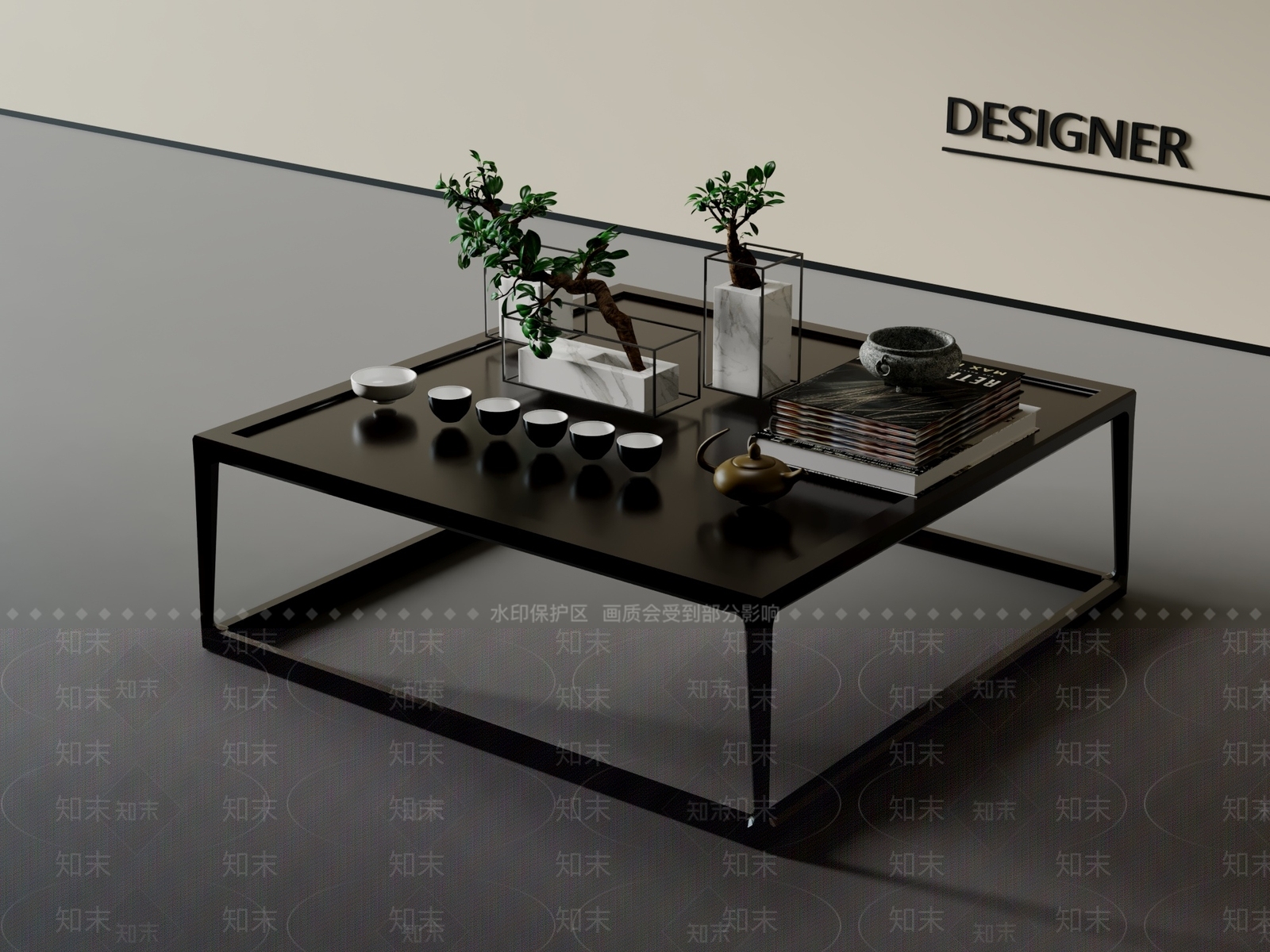 中式茶几3D模型下载【ID:1201392917】