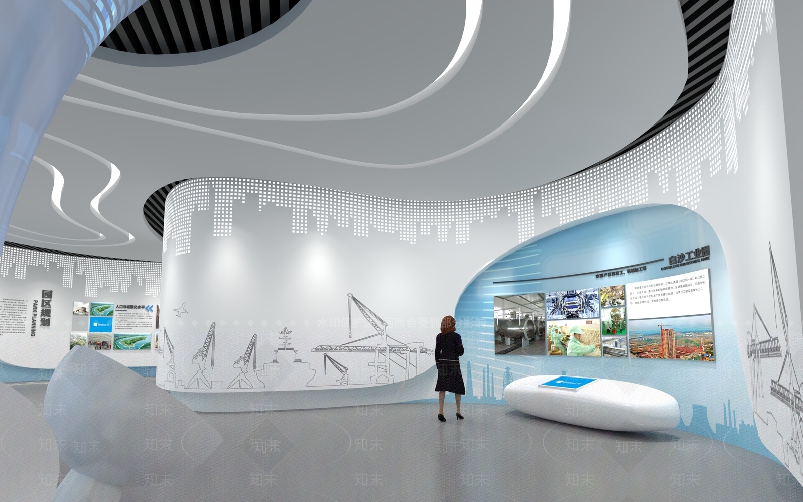 现代简约其他展厅3D模型下载【ID:1201393485】
