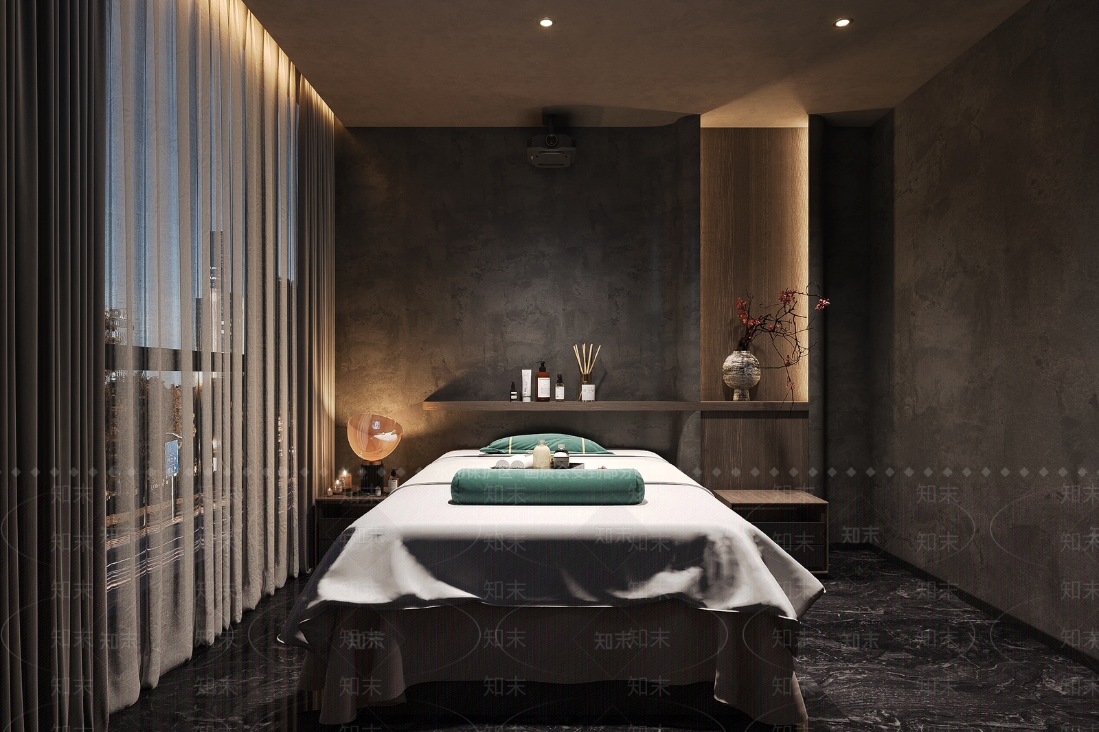 现代新中式足浴店3D模型下载【ID:1201394495】