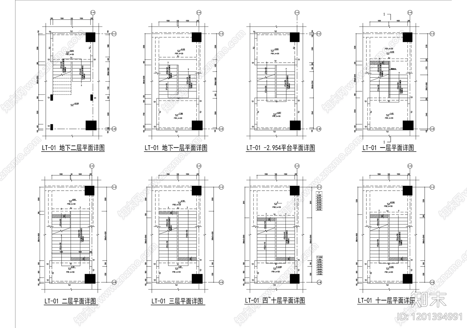 混凝土结构cad施工图下载【ID:1201394991】