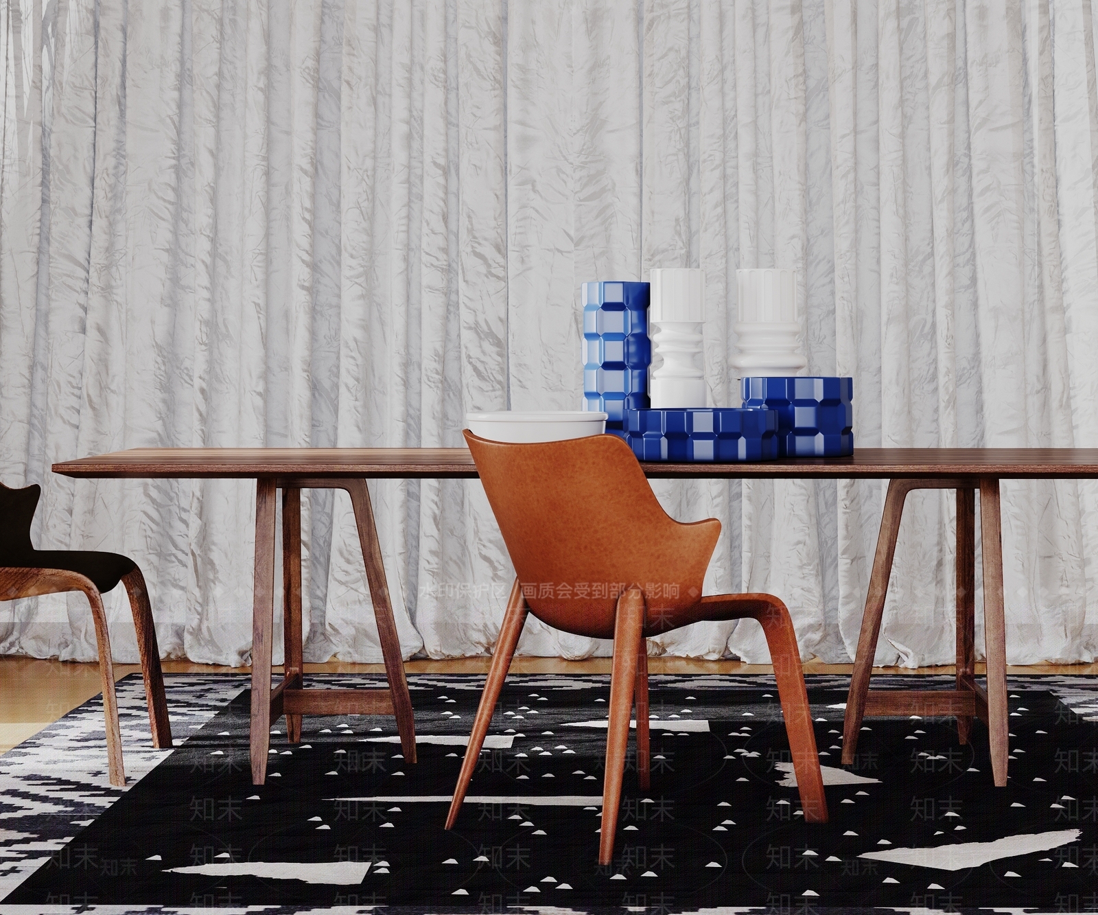 现代北欧家居餐厅3D模型下载【ID:1201395154】