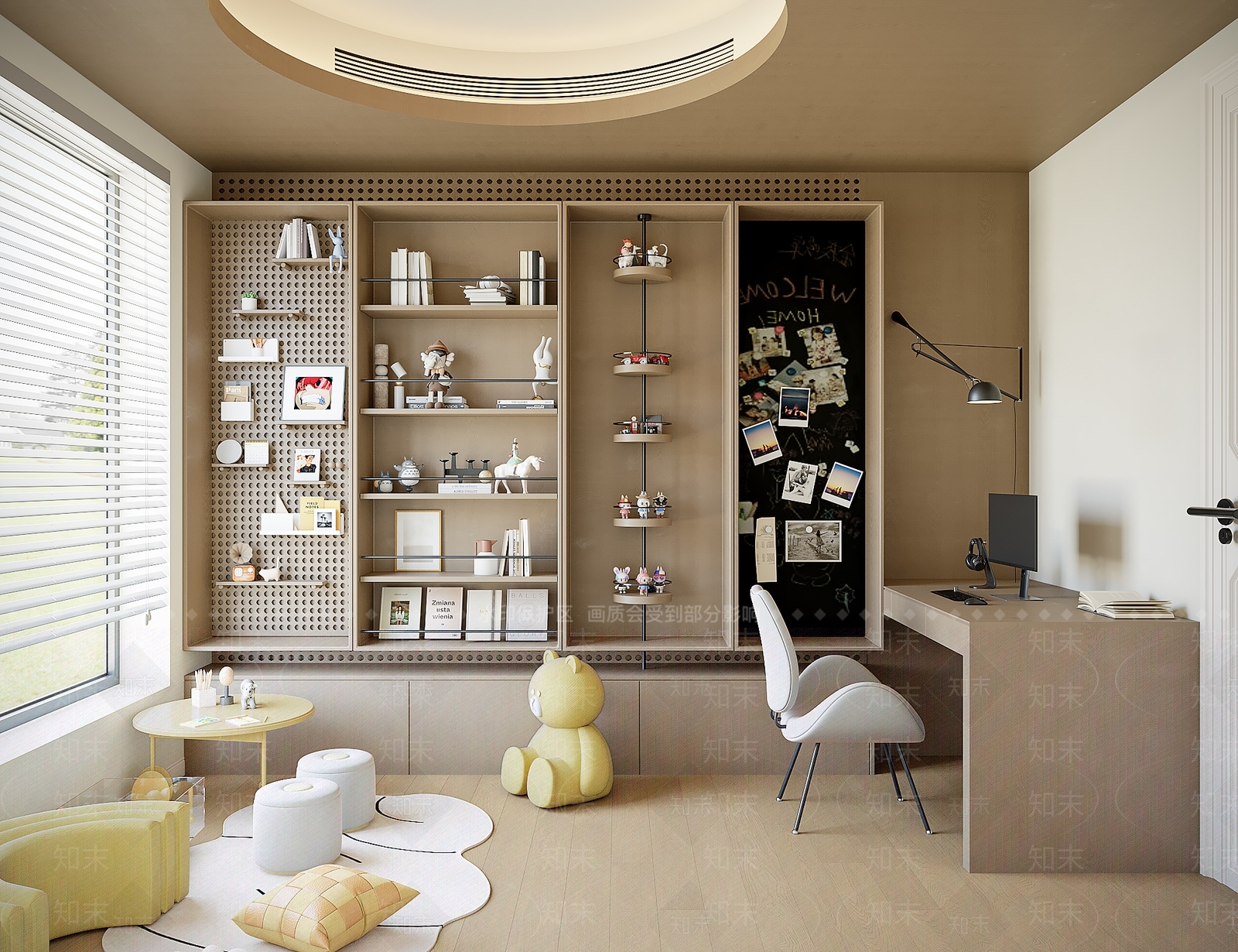 原木儿童娱乐室3D模型下载【ID:1201395951】