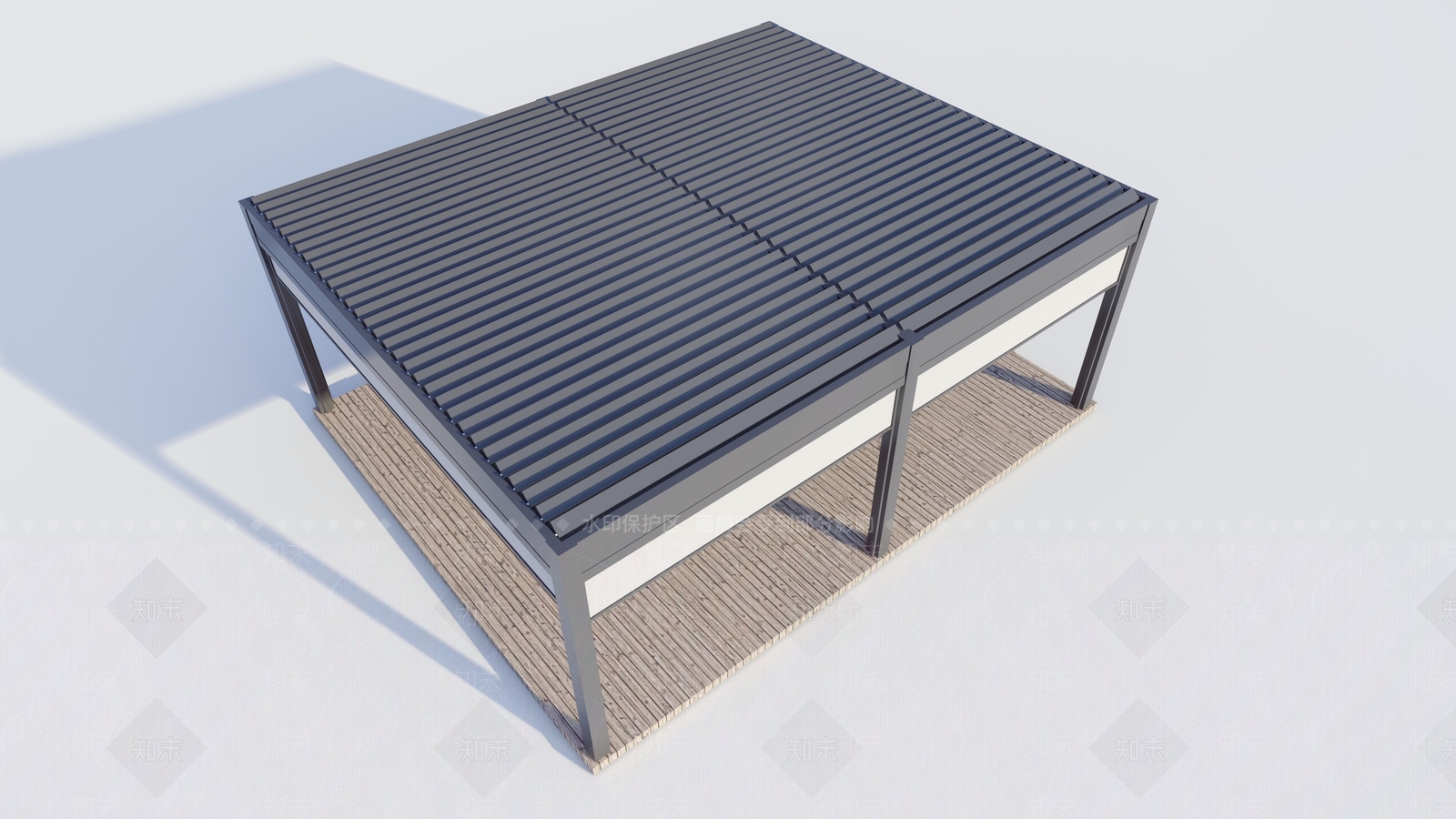 现代简约亭子SU模型下载【ID:1201398603】