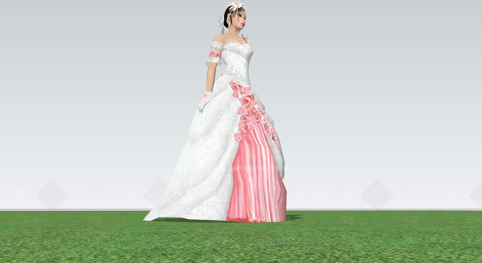 女人SU模型下载【ID:1201400624】