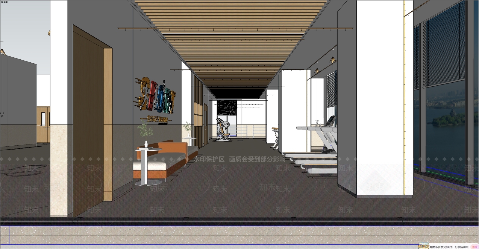 现代其他办公区域SU模型下载【ID:1201401714】