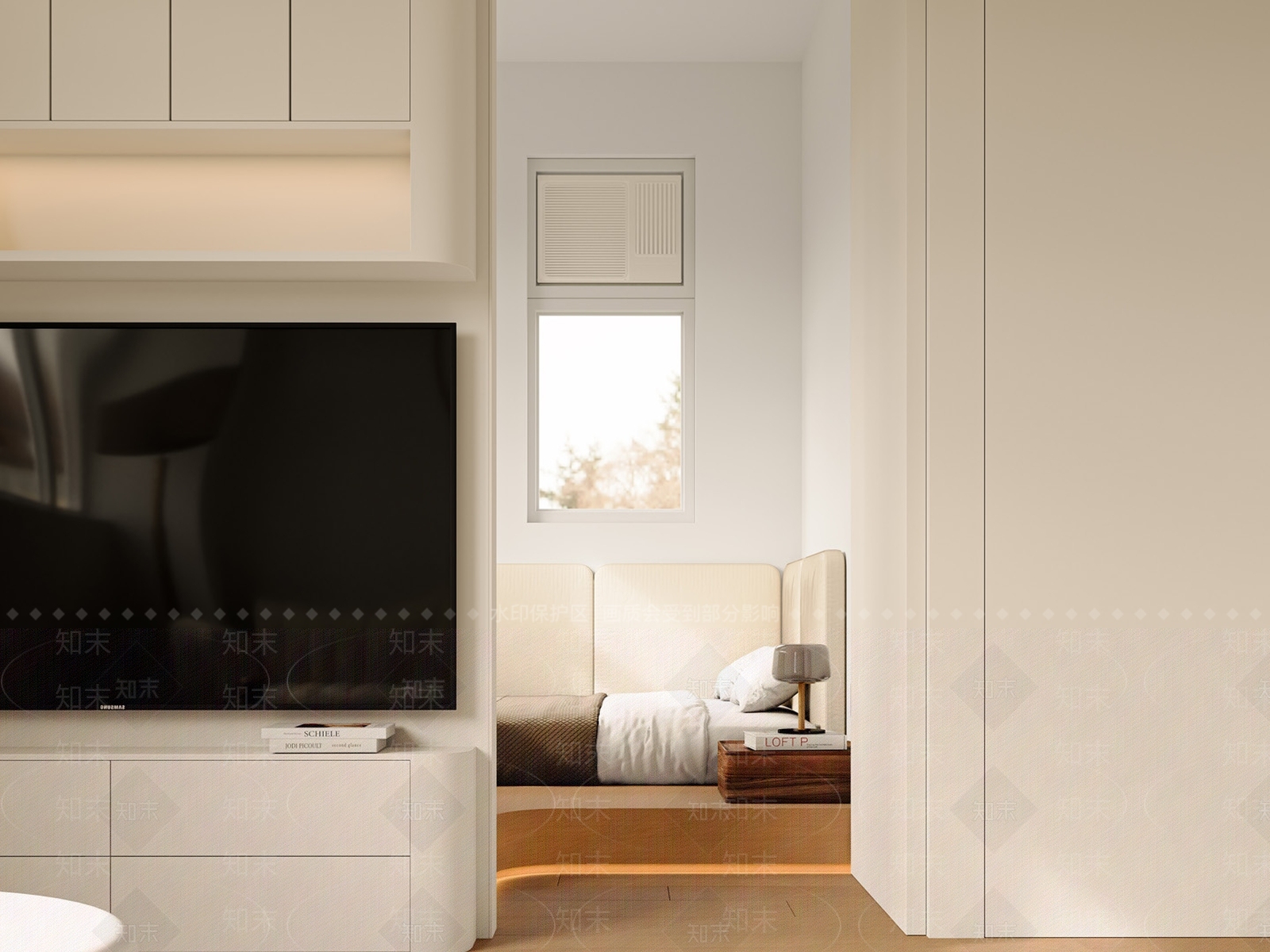 现代日式榻榻米卧室3D模型下载【ID:1201403011】