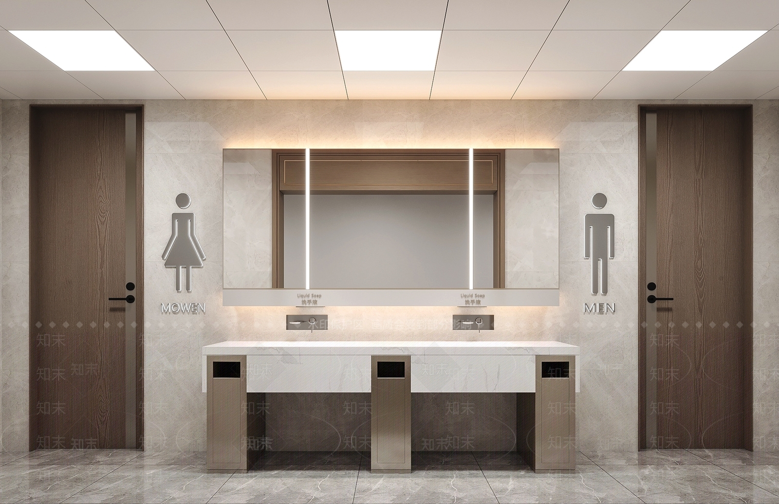 现代公共卫生间3D模型下载【ID:1201402668】