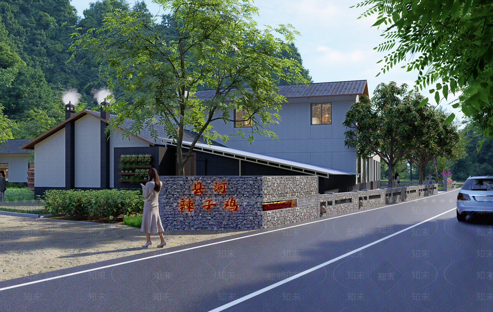 现代简约乡村民房SU模型下载【ID:1201402921】
