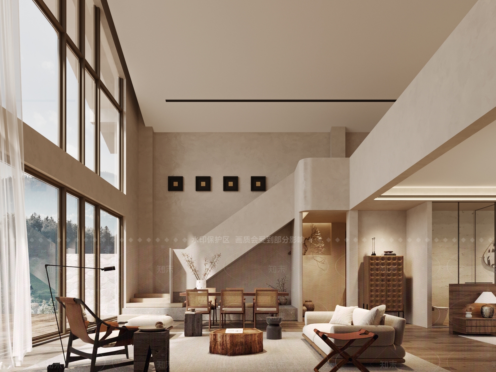 中古侘寂民宿3D模型下载【ID:1201403088】