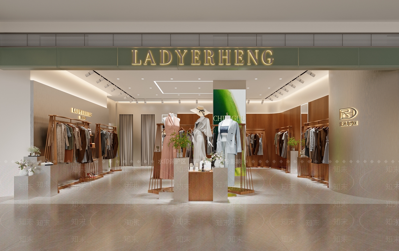 现代服装店3D模型下载【ID:1201407852】