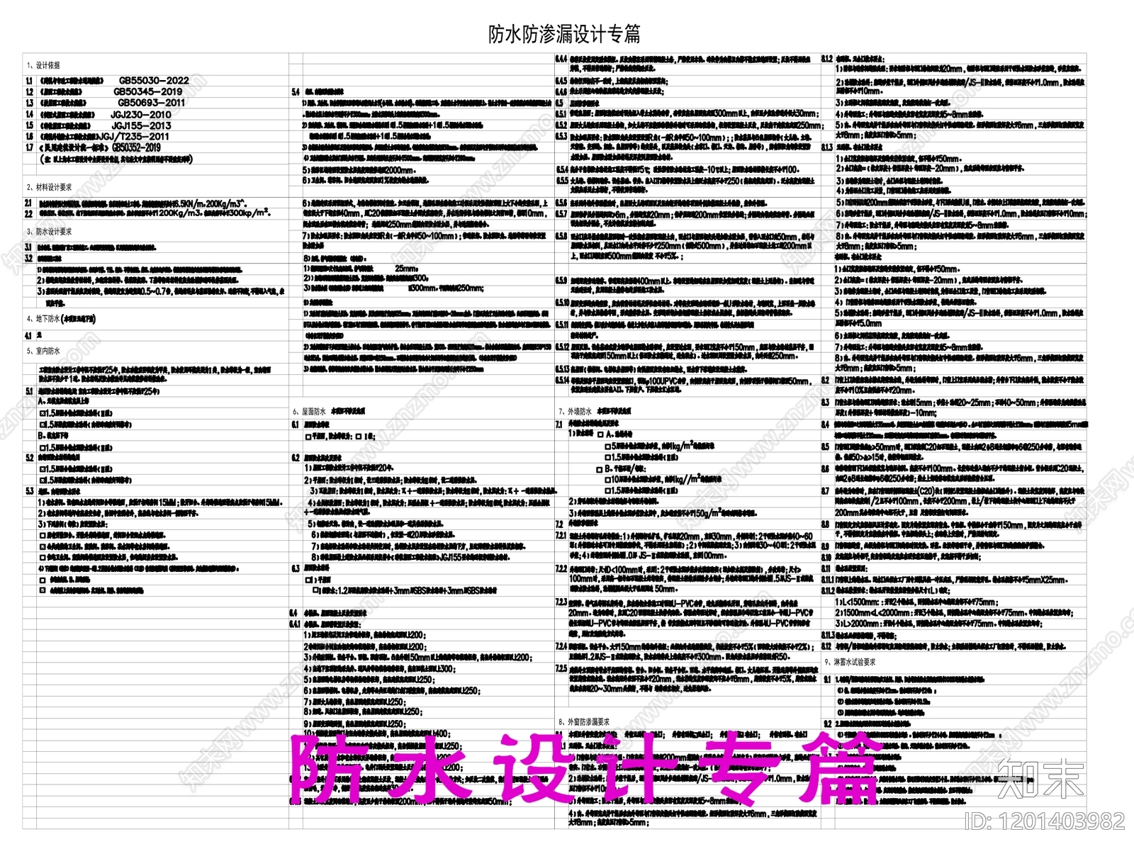 现代设计说明cad施工图下载【ID:1201403982】