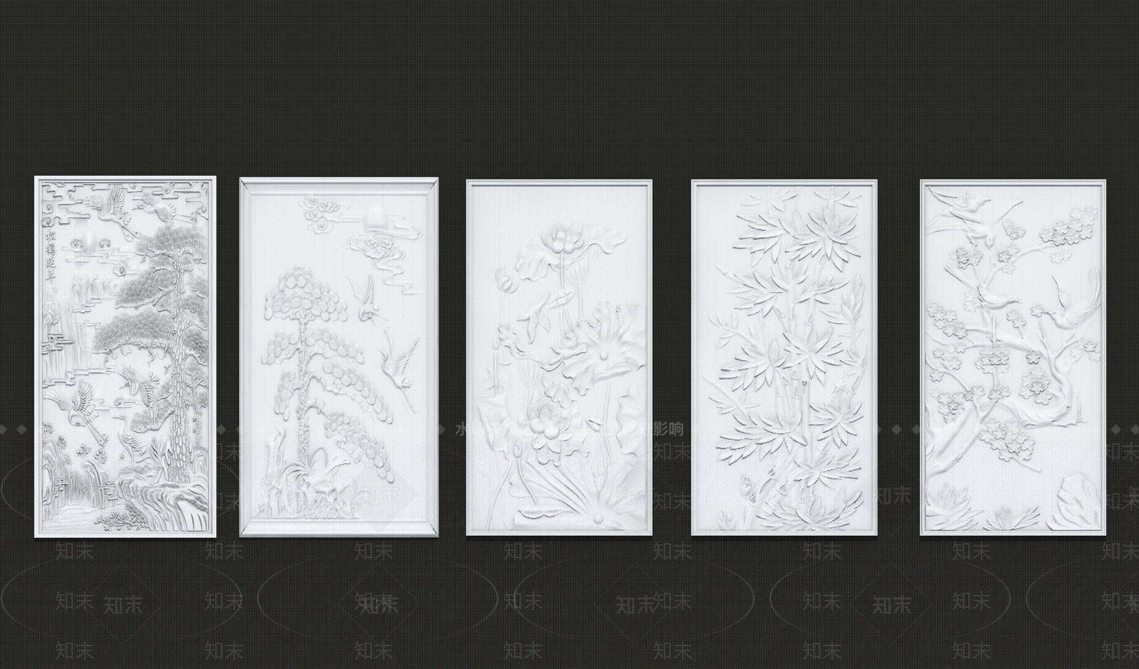 中式新中式雕花3D模型下载【ID:1201404267】
