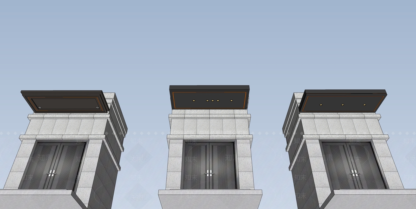 现代雨棚SU模型下载【ID:1201406555】