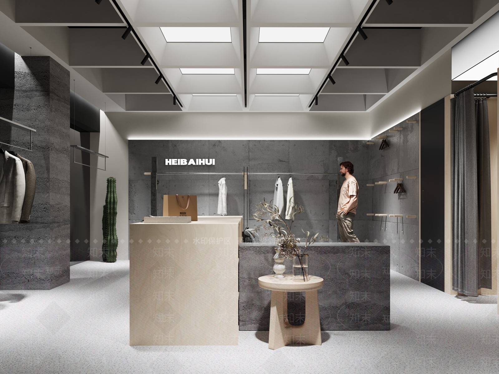 现代简约服装店3D模型下载【ID:1201408231】