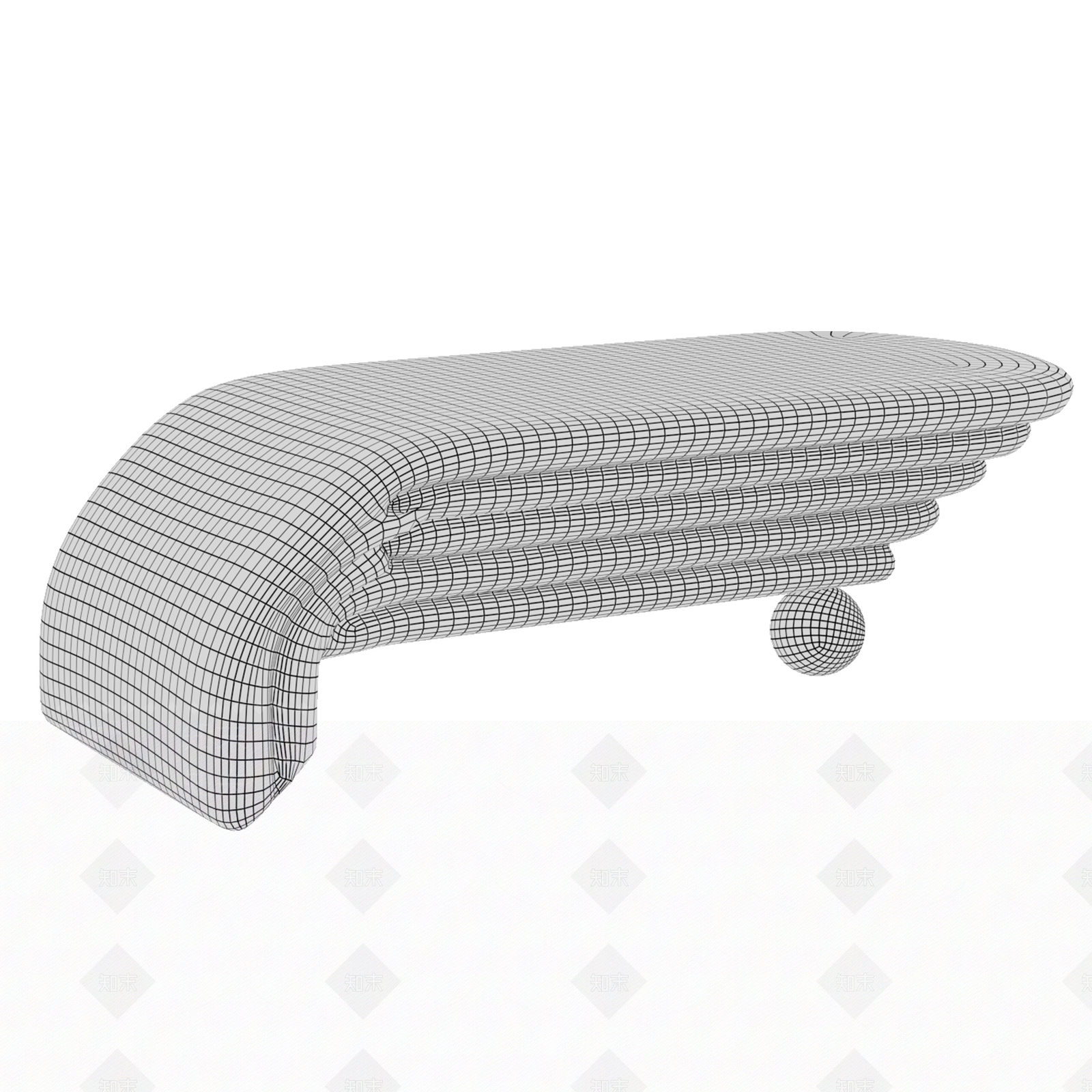 法式现代茶几3D模型下载【ID:1201407571】