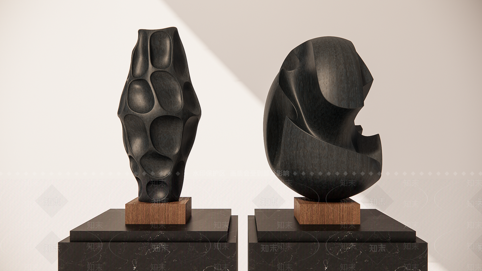 现代轻奢雕塑摆件SU模型下载【ID:1201412155】