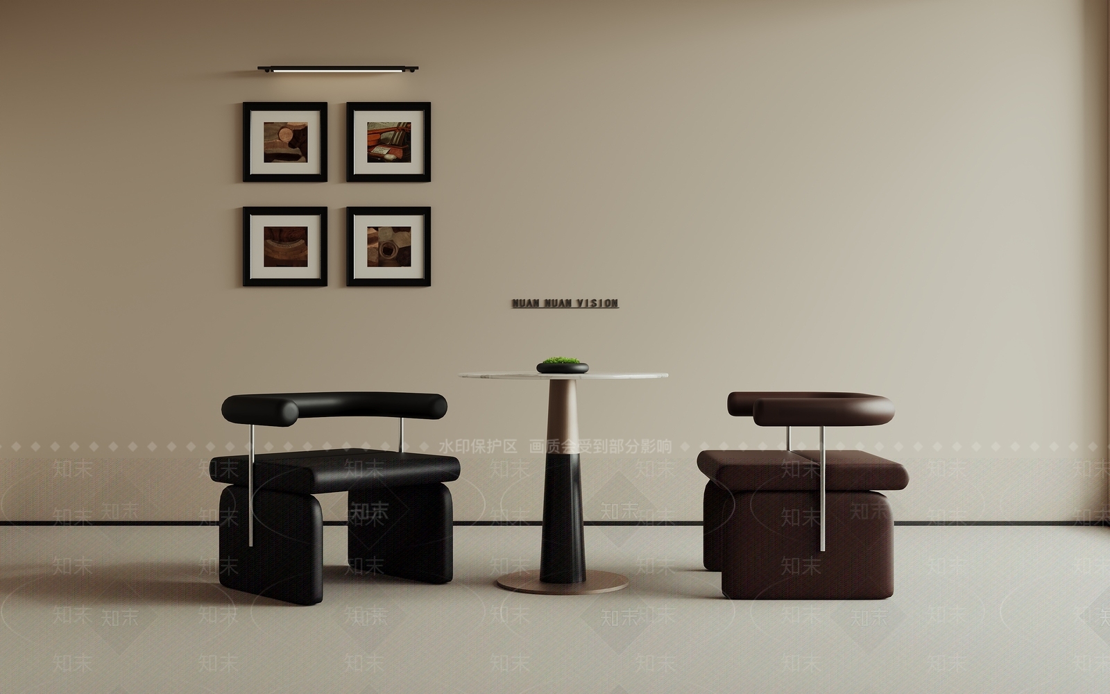 现代意式休闲椅3D模型下载【ID:1201415916】