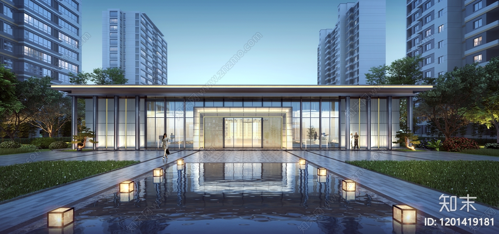 现代新中式其他公共建筑cad施工图下载【ID:1201419181】