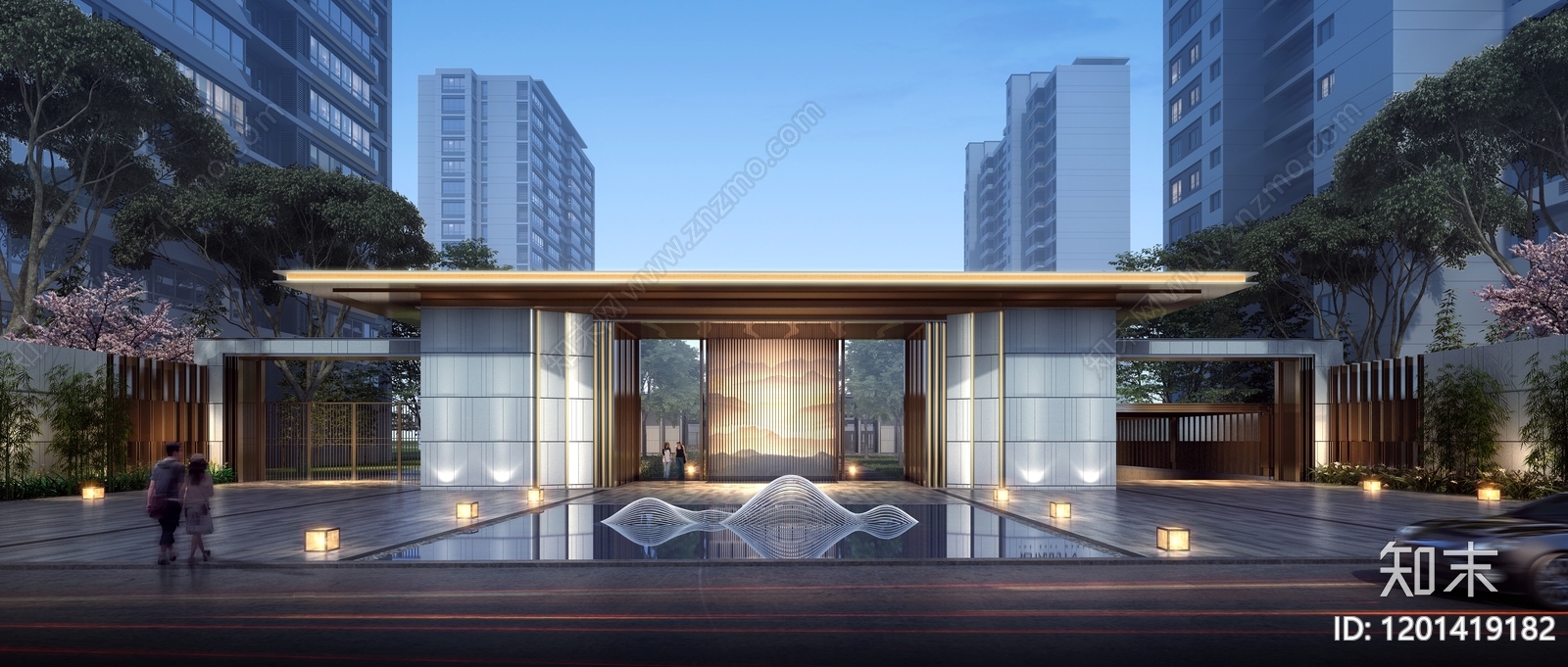 现代新中式门卫室建筑施工图下载【ID:1201419182】