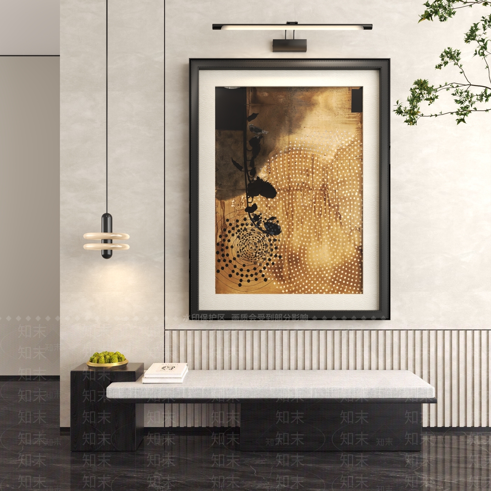 中式中古挂画3D模型下载【ID:1201420089】