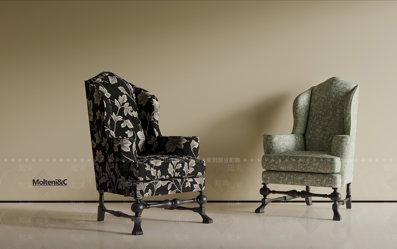 欧式单人沙发SU模型下载【ID:1201427823】