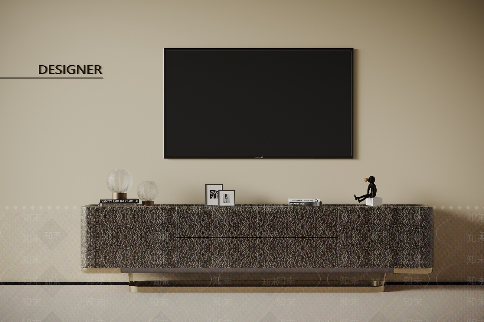 现代电视柜3D模型下载【ID:1201428233】