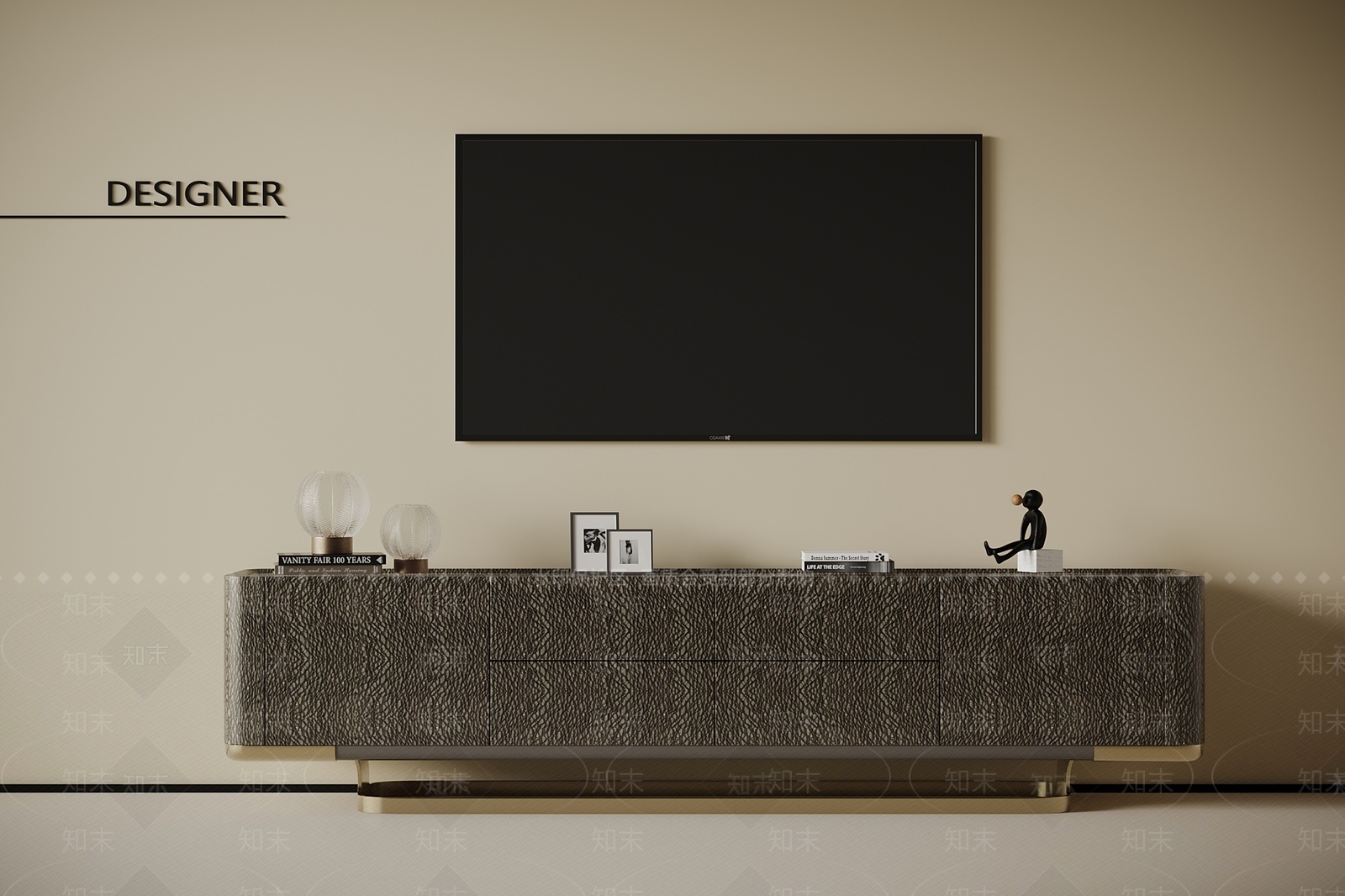 现代电视柜SU模型下载【ID:1201428297】