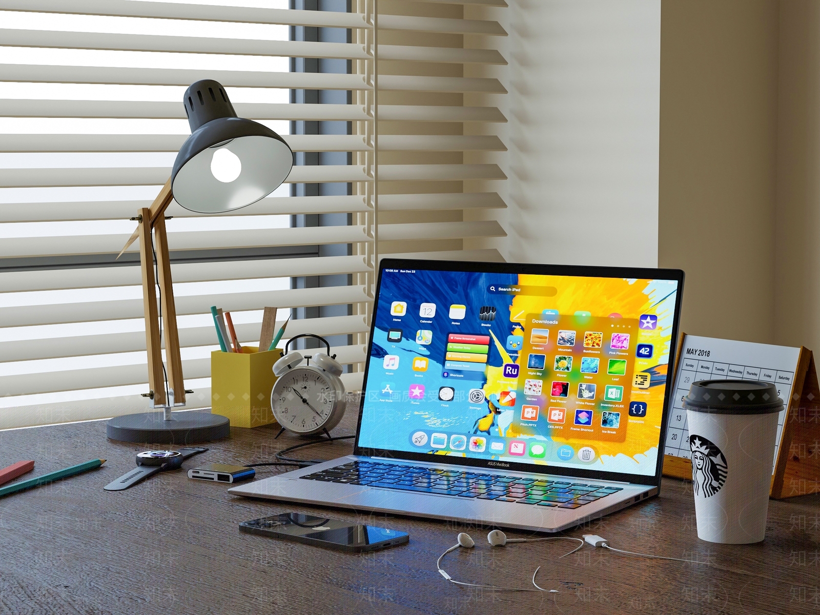 现代电脑3D模型渲染效果图