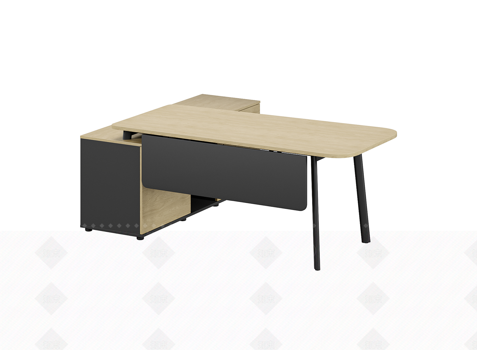现代办公桌3D模型下载【ID:1201429501】