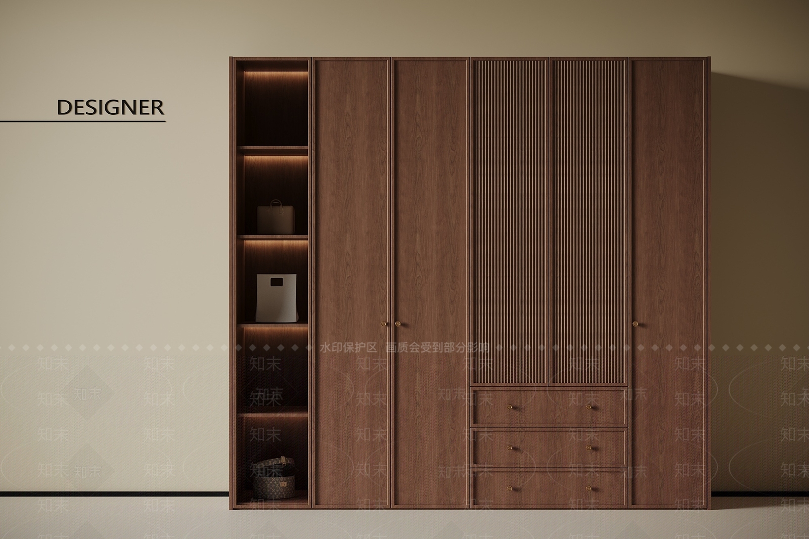 中古衣柜3D模型下载【ID:1201430273】