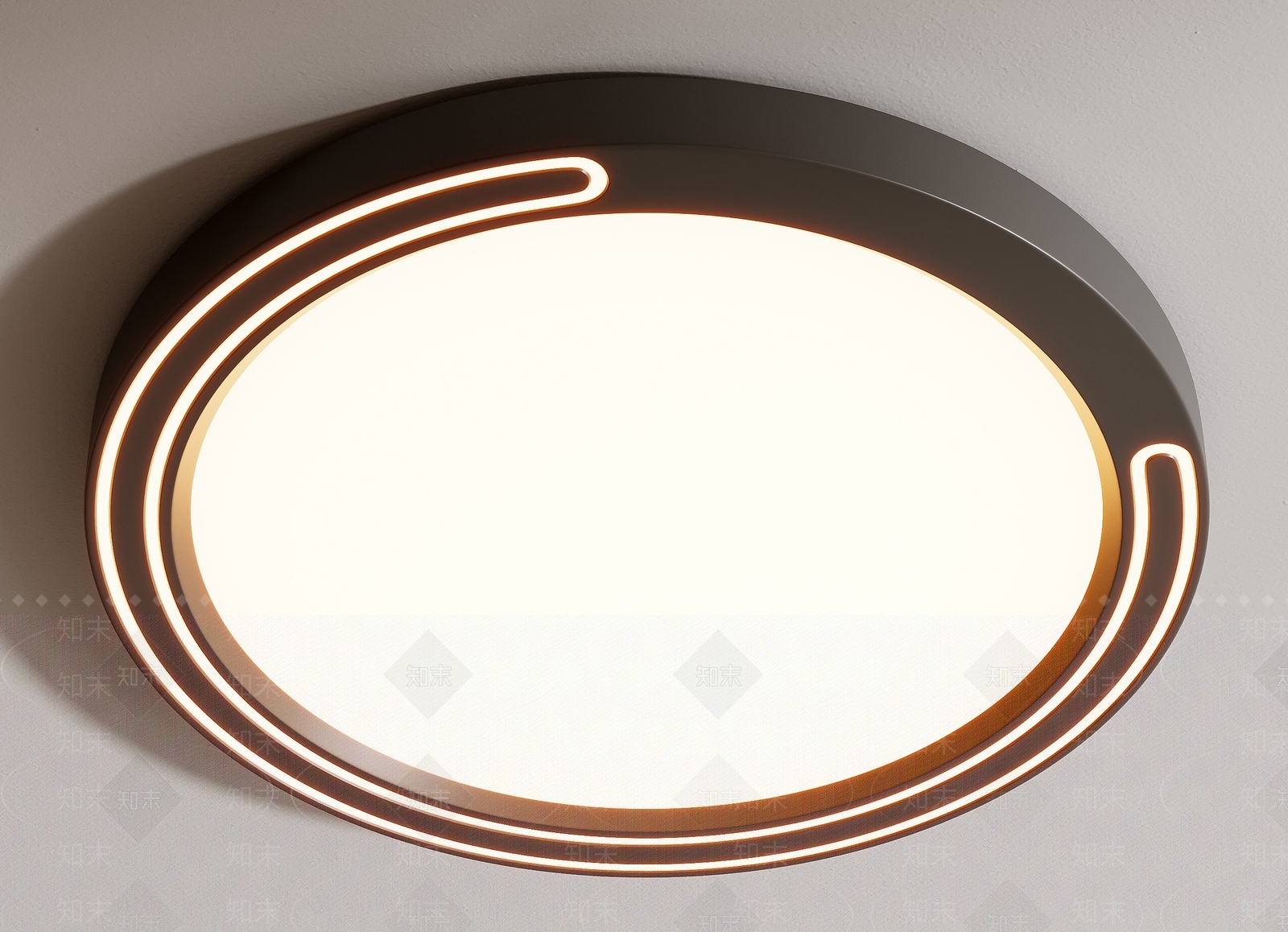 现代意式吸顶灯SU模型下载【ID:1201430251】