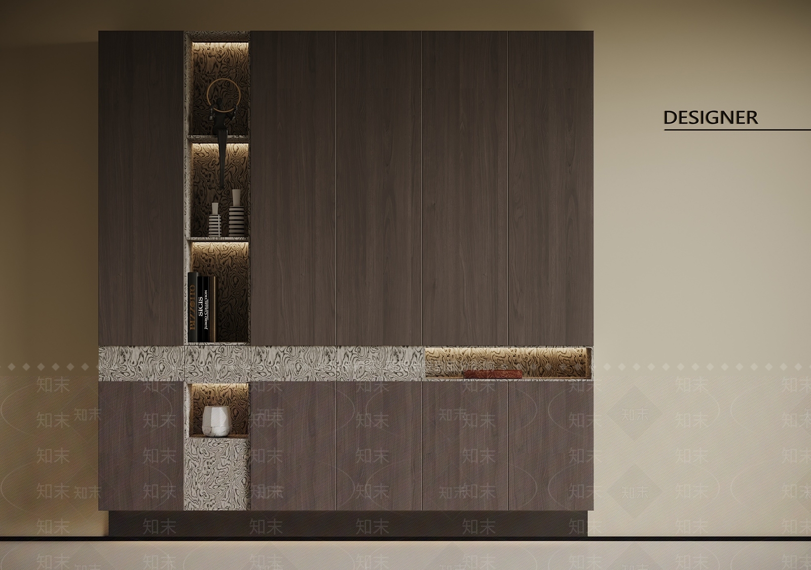 现代意式玄关柜3D模型下载【ID:1201430603】