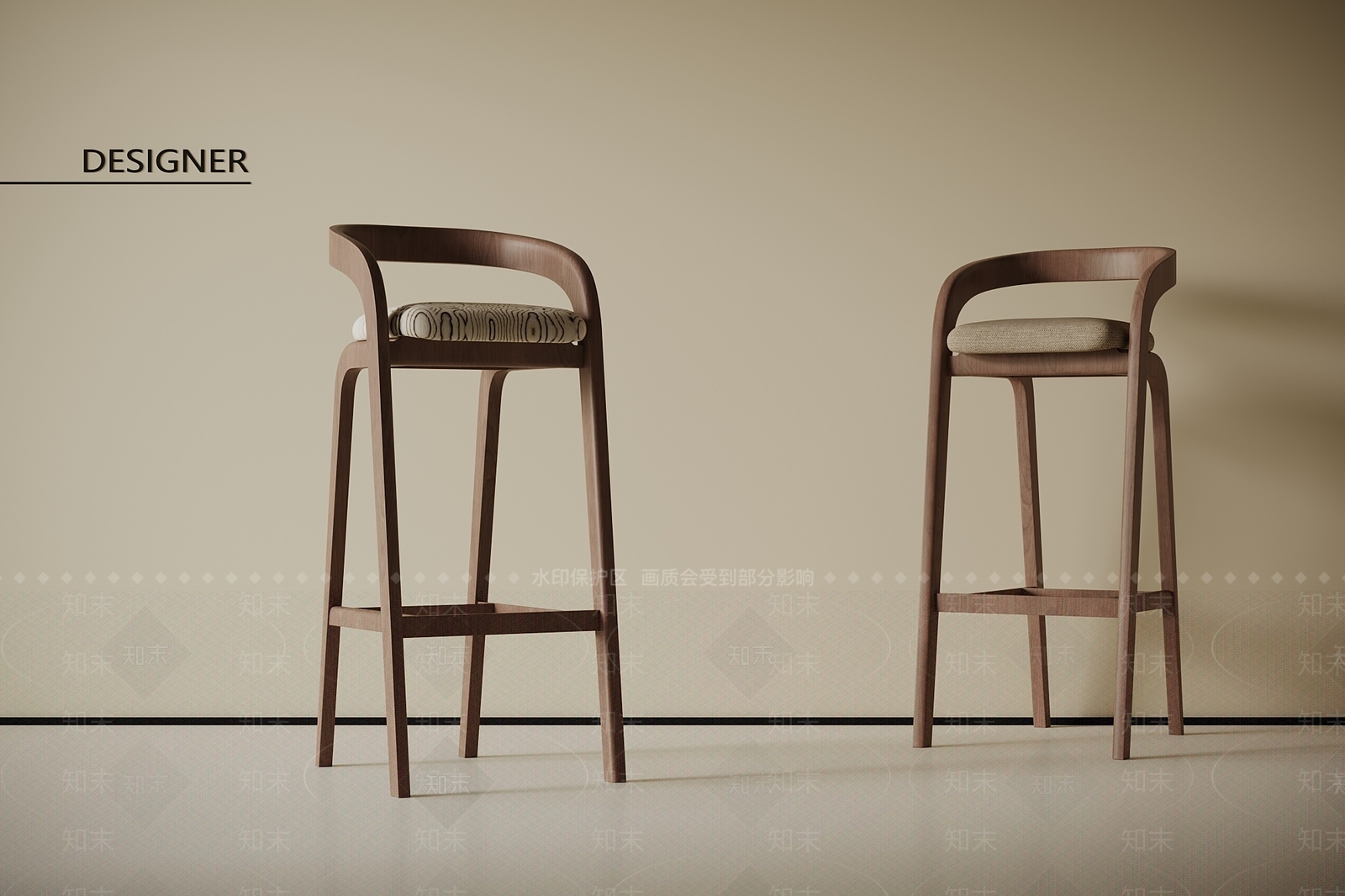 现代中古吧凳SU模型下载【ID:1201431296】