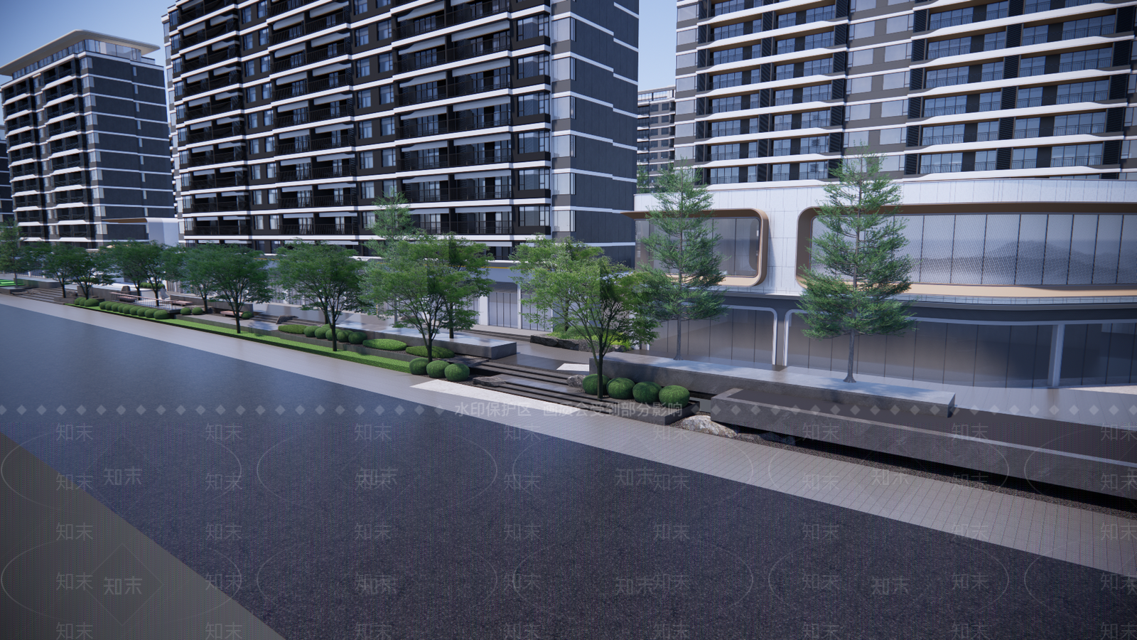 现代商业综合体景观SU模型下载【ID:1201432724】
