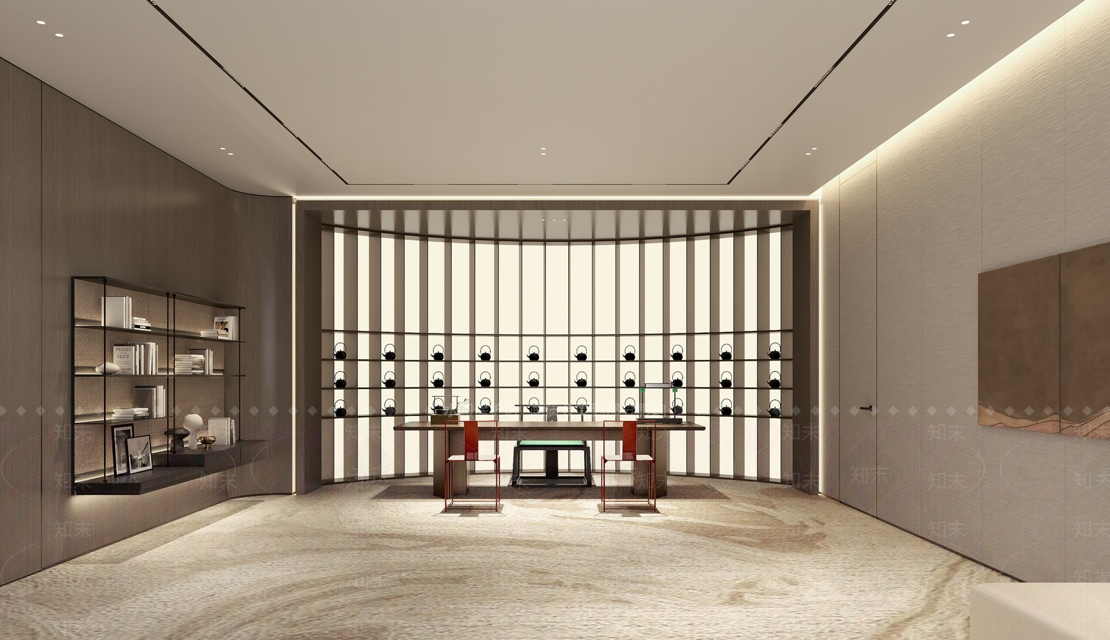 现代简约茶室3D模型下载【ID:1201433297】