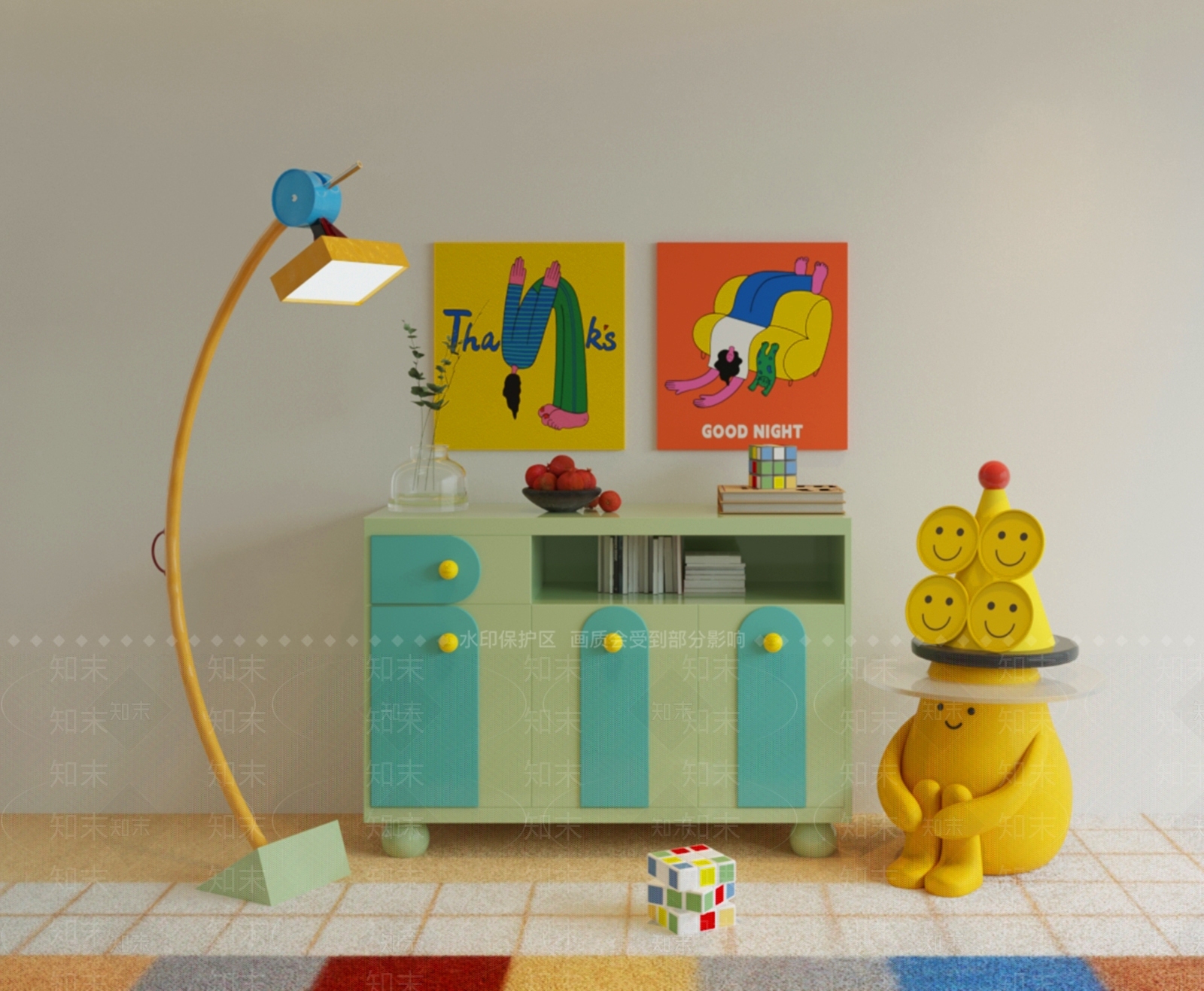 现代储物柜3D模型下载【ID:1201434704】