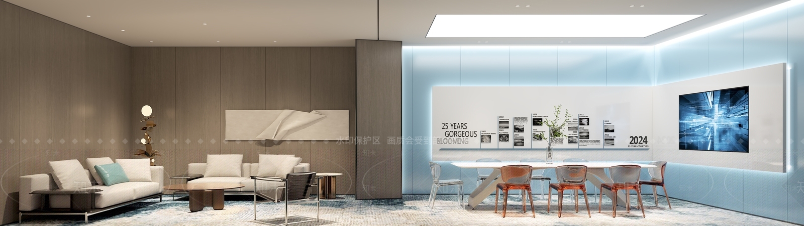 现代简约会议室3D模型下载【ID:1201434870】