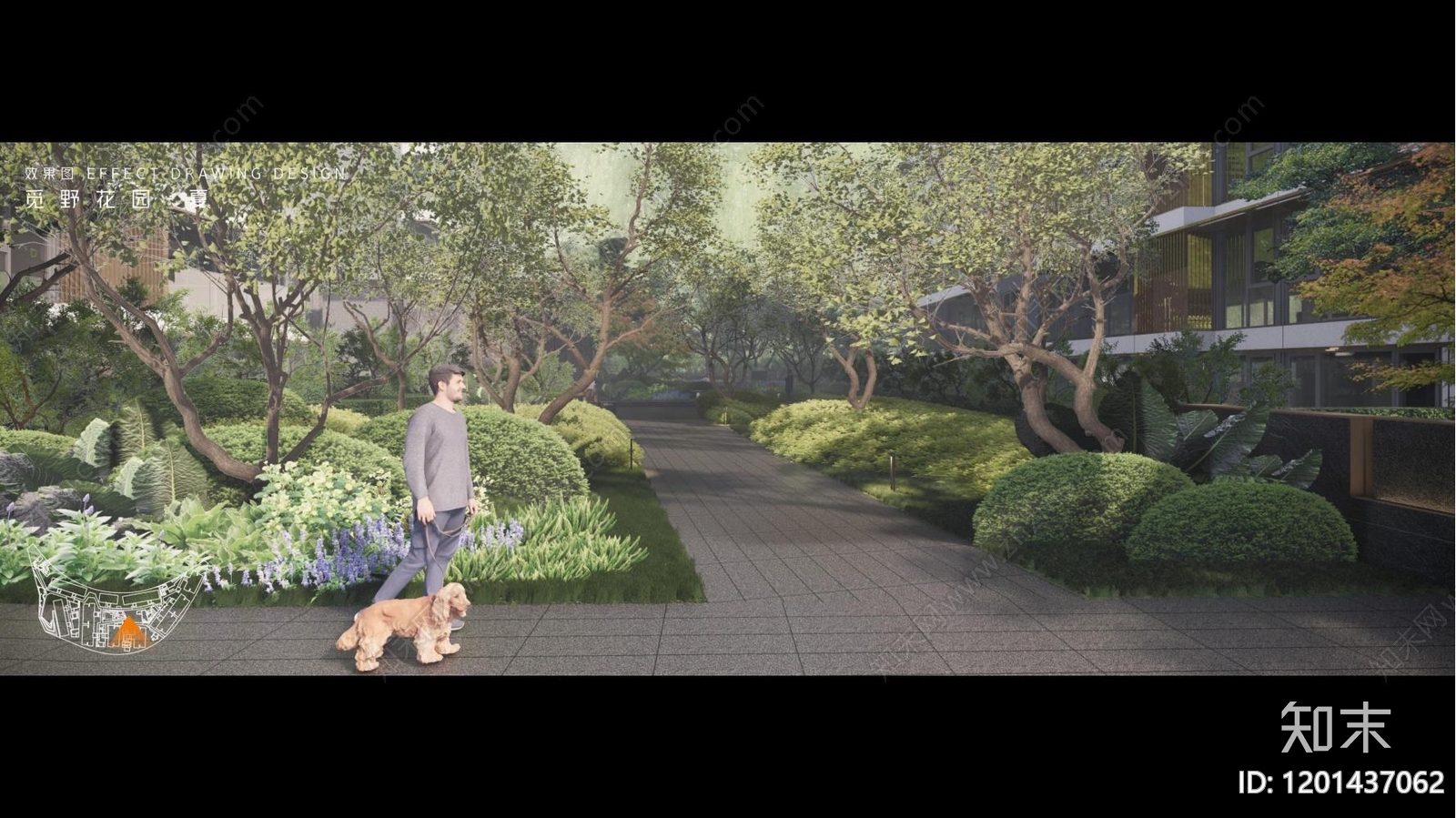 现代小区景观下载【ID:1201437062】