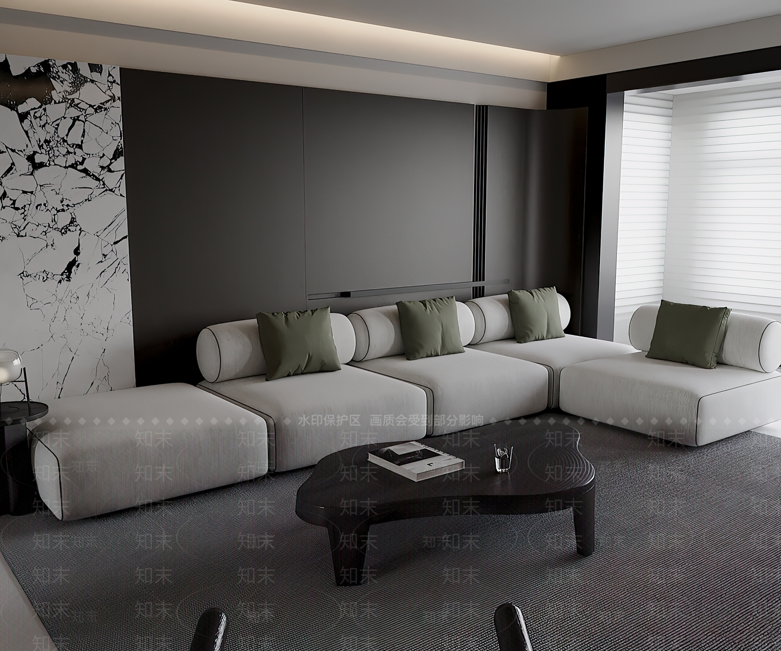 现代多人沙发3D模型下载【ID:1201436631】